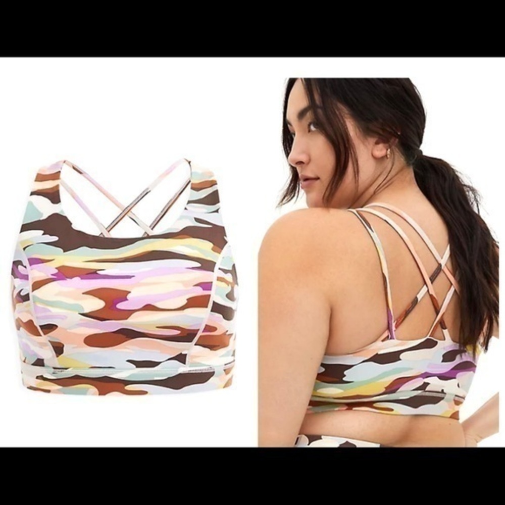 Torrid 0 (0X) New Camo Strappy Sports Wicking Bra